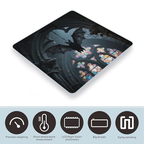 Báscula digital de baño Gothic Bat con alta precisión 400 lb miniatura 3