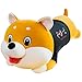 Fyearfly Simpatica Bambola di Peluche Husky, 70 cm Simulazione Husky Peluche Bambola Giocattolo PP Cotone farcito Cane Bambole di Peluche Carine Regali di Compleanno per Bambini(Giallo)