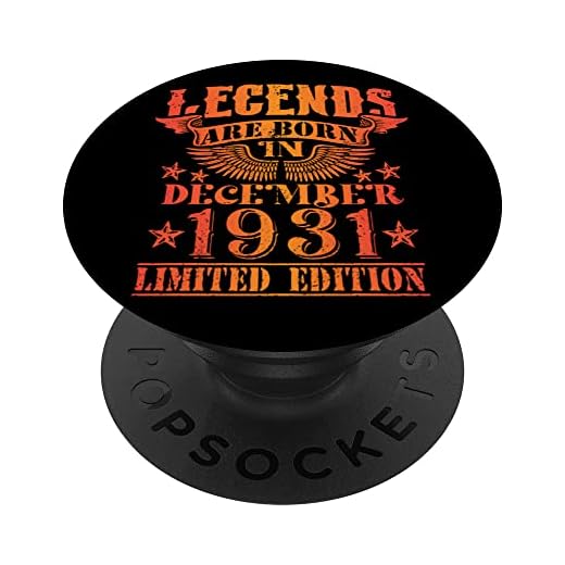 Cumpleaños Diciembre 1931 Edición Limitada Regalo Vintage PopSockets PopGrip Intercambiable