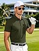 KEFITEVD Men's Quick Dry Polo Shirts Summer Golf Shirt Lightweight Breathable Fishing T Shirts,Army Green,2XL #1