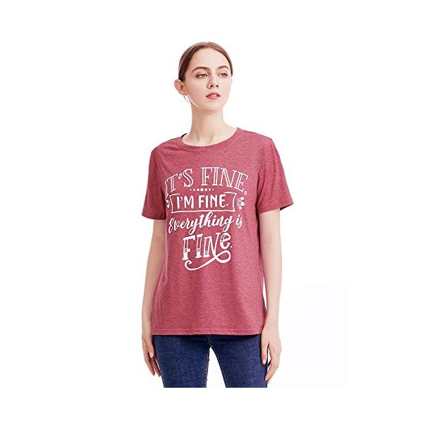 TTwenties-Women-T-ShirtIts-Fine-Im-Fine-Everything-is-Fine-Inspirational-Letter-Printed-Tees-Short-Sleeve-Casual-Shirt-Tops T&Twenties Women T Shirt,Its Fine Im Fine Everything is Fine Inspirational Letter Printed Tees Short Sleeve Casual Shirt Tops