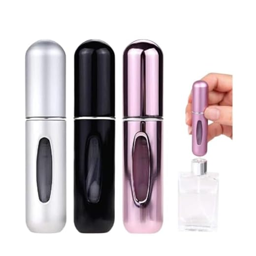 Kit 2 Frascos Spray Recarregável de Perfume Compacto para Viagem – Frasco de Alumínio Portátil com Bico Spray Precisão (2QTD)