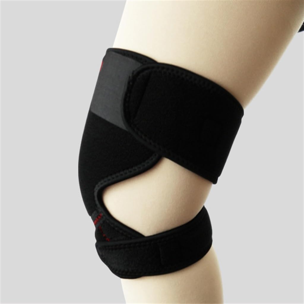 JFDBGU Rodillera de Soporte de Tela Ok de Neopreno, Rodillera autoajustable for Deportes de Pelota de Baloncesto(Large)