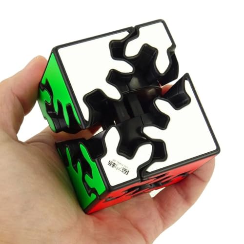 Image of QiYi Gear 2x2 Tiled Speed Cube | Innovative Cogwheel Mechanism & Smooth Turning | Durable Stickerless Tiled Design, 57mm Compact 2x2x2 Gear Puzzle