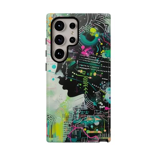 Coque rigide brillante Samsung S24 Ultra vert néon pour le quotidien