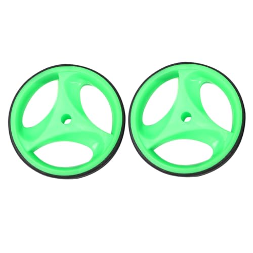 Ruedas de Entrenamiento GARVALON para bicicleta 12-20 pulgadas Ruedas auxiliares silenciosas con luces intermitentes Verde con soporte para estabilidad