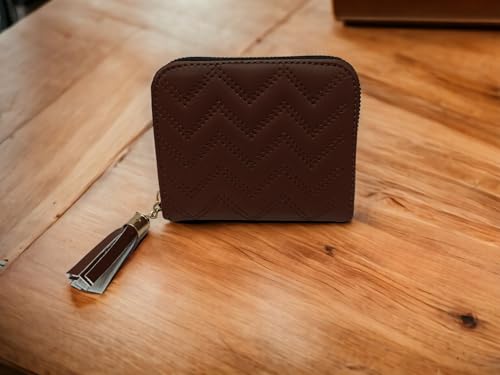 Image of Women Small Purse Zip Purse for Ladies Small Coin Wallet for Girls Zip Money Wallet for Women(Brown)