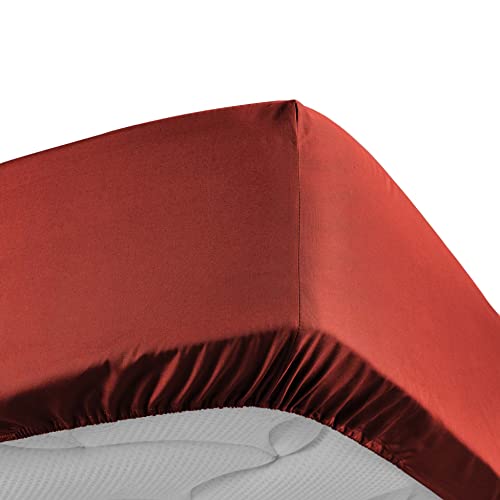 douceur d'intérieur, Percale Cotton Percale Fitted Sheet 180 x 200 cm, Tometo, Drap Housse 180 x 200 cm - Image 4