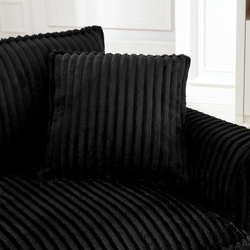 Sillón Peluche Negro Plegable miniatura 5