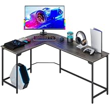 Teraves Modern L Shaped Gaming Desk 66 Corner Computer Desk for Home Office Gaming Table Study Writing Workstation for Small Space, Easy to Assemble
