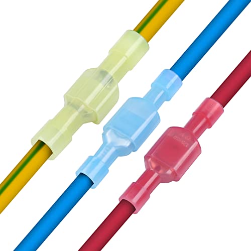 Xhf 100 Pcs Xhf 16-14 Awg Nylon Female Spade Connectors Quick Disconnect Wire Terminals Insulated Wire Crimp Connectors Blue thumb #4