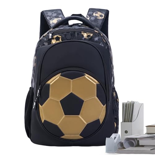 Ryggsäck för barn - Väska för pojkar med lätt gymryggsäck | Hållbar babyryggsäck för barn med fack och justerbara remmar | Gymryggsäckar lämpliga för skola, sport och V, Guld, riferimento