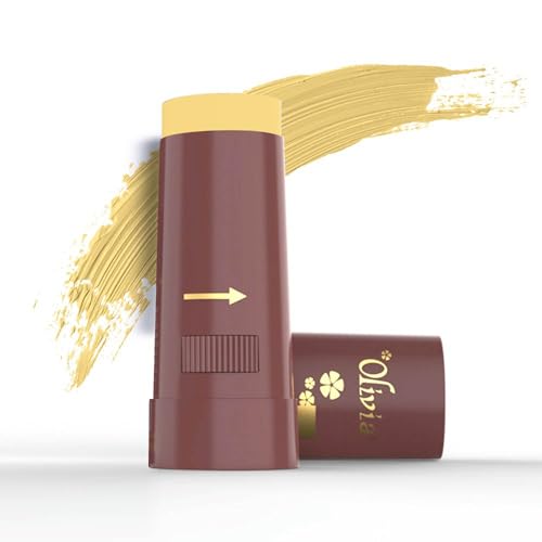 Image of Olivia Instant Waterproof Makeup Stick with SPF 12-07 Linning Yellow | 3-in-1 Foundation, Concealer & Moisturizer | Sweatproof, Long-Lasting Base Makeup | Evens Skin Tone & Hides Blemishes