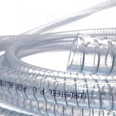 Wavin - Tubo de PVC, diámetro interior de 16 mm, bobina de 30 m, alambre reforzado, manguera para agua, productos químicos, entrega de alimentos