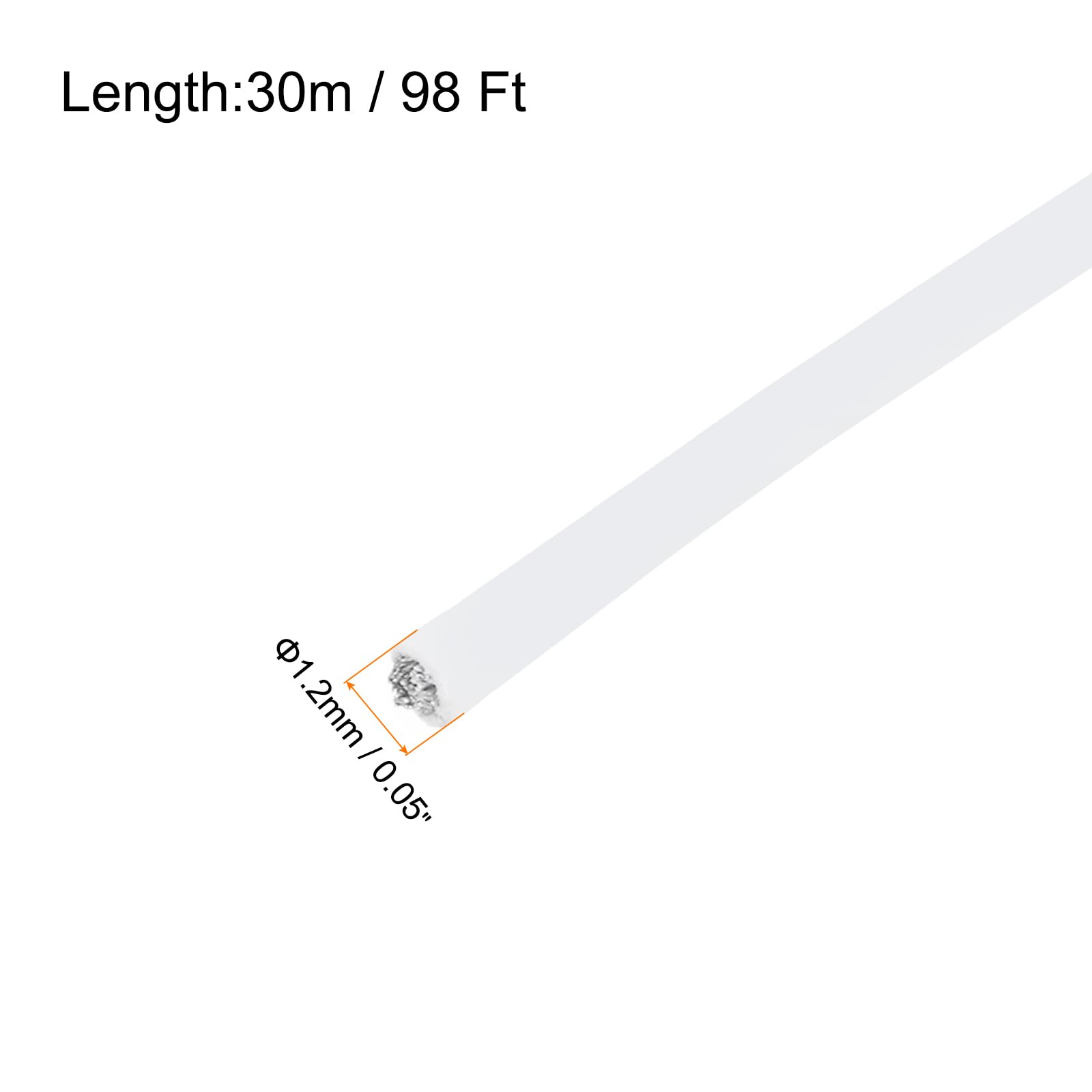 MECCANIXITY 98Ft(30M) Wire Rope 304 Stainless Steel Cable 3/64