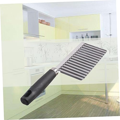 Cortador Ondulado de Papa de Acero Inoxidable Ergonómico con Mango Negro miniatura 3