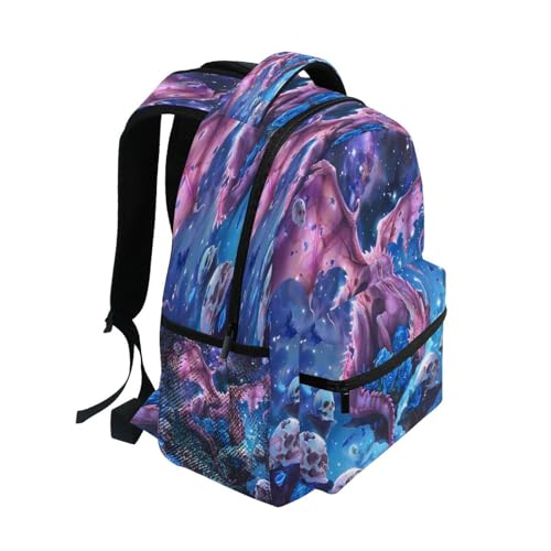 Cute Dragon Sugar Skull Backpack for School Boys Girls Adults Kids Bookbag Laptop Bag 18L2