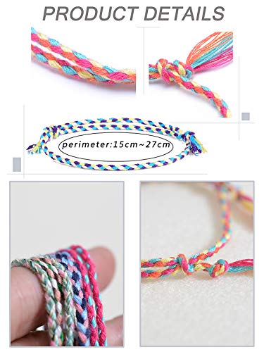 Jewdreamer 20Pcs Handmade Wrap Friendship Braided Bracelet For Women Colorful Wrist Cord Adjustable Birthday Gifts-Party Favors #TOP3