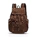 FANDARE Rétro 15.6 Pouces Sac a Dos pour Ordinateur Portable Laptop Plein air Voyage Travail Étudiant Randonnée Sacs d'école Daypack Toile Brown L