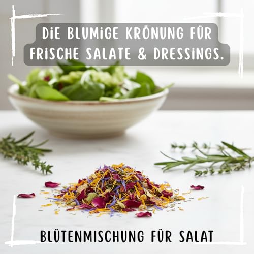 3er Set Gewürze „Schön, dass es dich gibt“ Muttertags Geschenk, Geschenkidee für Freundin, kleine Überraschung – Feinkost Gewürzset mit Blütenmischung als Mitbringsel zum Geburtstag