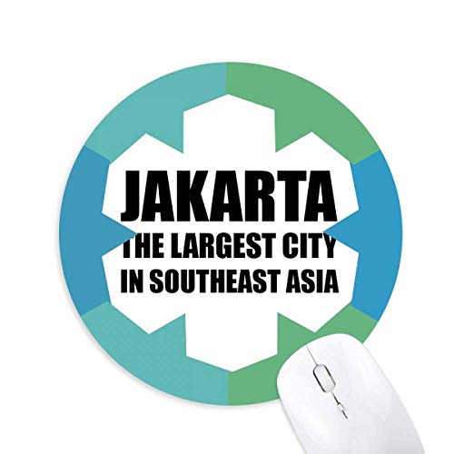 Preisvergleich Produktbild Jakarta GröÃte Stadt Südostasien Round Rubber Blue Snowflake Maus Pad