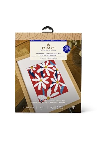 DMC Tapestry kit - Abstract Flowers, Multi, 18 cm x 22 cm