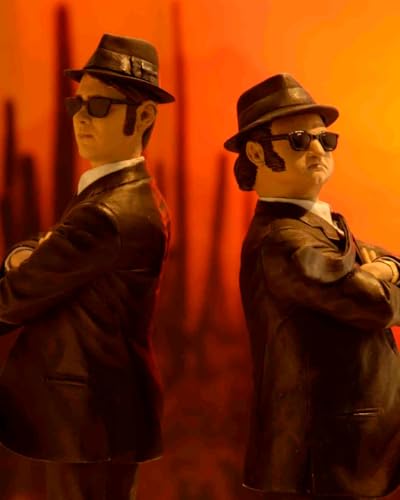 Sd Toys - Movie Icons The Blues Brothers Jake & Elwood Figure Set, Multicolore, 7"(Cca. 18Cm) - 8