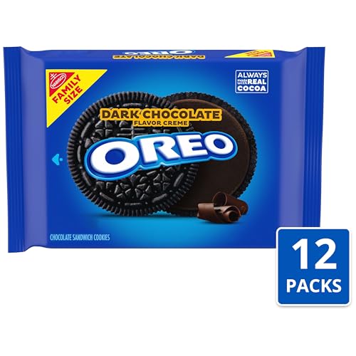 Image of OREO Dark Chocolate Creme Chocolate Sandwich Cookies, Family Size, 12 - 17 oz Packs