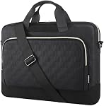 DOMISO Sac à main étanche pour ordinateur portable, 15.6 et 17 pouces, mallette à épaule réglable, étui à ordinateur portable de bureau d'affaires