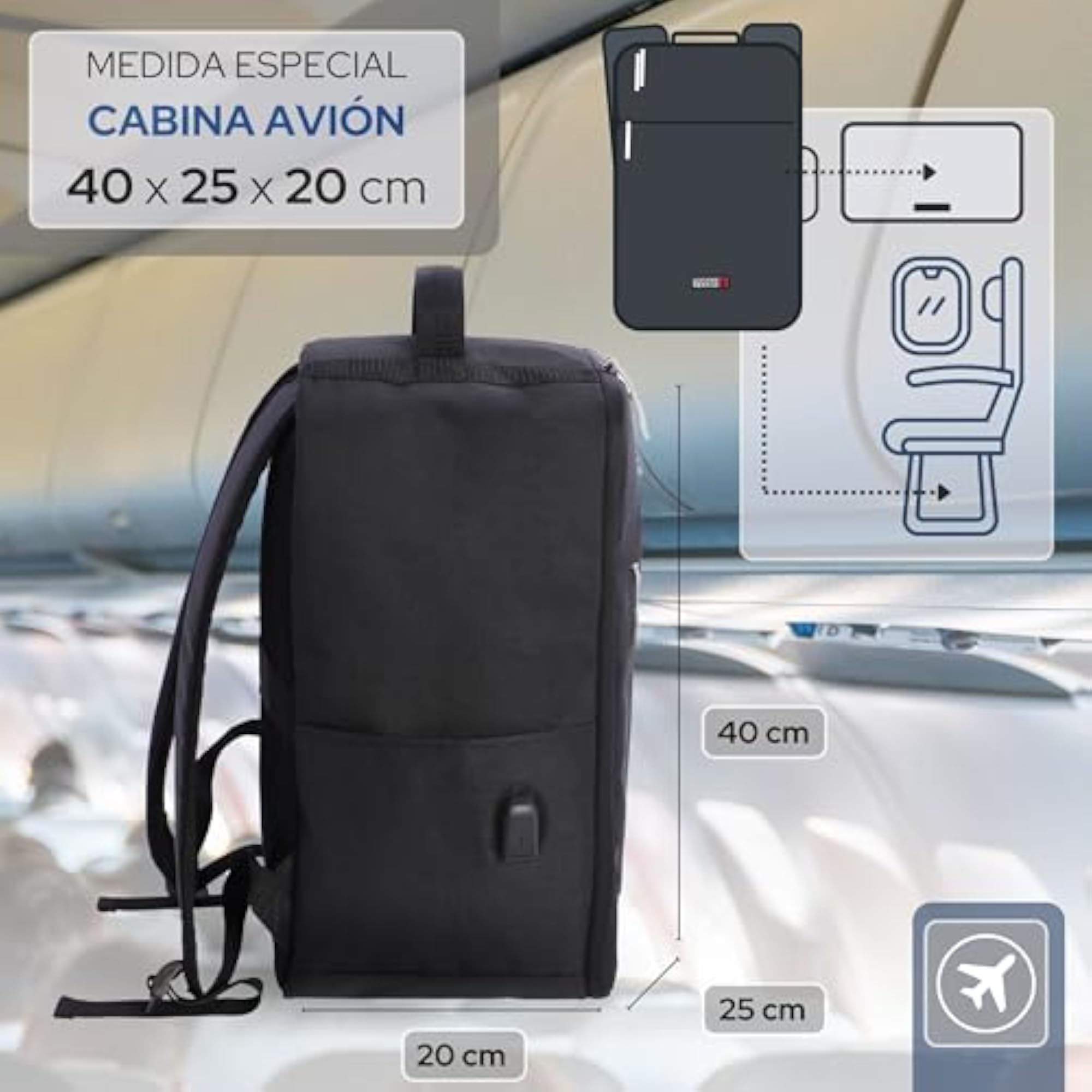 Unisex Mochila Viaje Cabin Travel Backpack