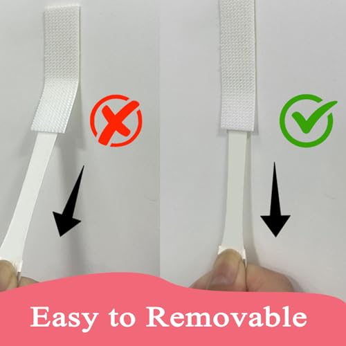 Image of 40-Pairs(80 Strips) Large Picture Hanging Strips Heavy Duty | 3.93 x 0.78 x 0.1inch Hang Pictures on Wall Without Nails | No Damage Picture Frame Hanging Strips Refill Adhesive Poster Strips, White