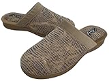 zapatillas de estar por casa mujer invierno estampado (Beig, Sistema tallas calzado EU, Adulto, Mujer, Números, mediano, 41)