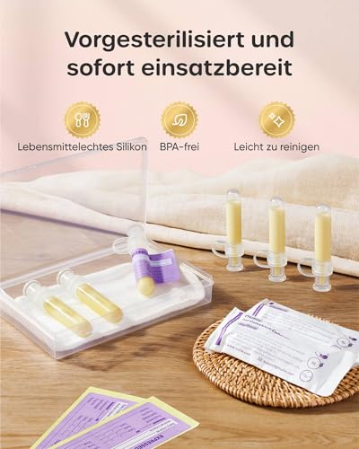 Nuliie 6pcs Kolostrum-Sammelset, BPA-frei, wiederverwendbar, auslaufsicher – Ansicht 3