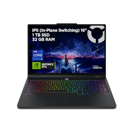 Lenovo Legion Pro 5 Gen10– Portátil Gaming IA 16″ WQXGA (Intel Core i9-14900HX, NVIDIA GeForce RTX 5070, 32GB RAM, 1TB SSD, 240Hz, WiFi 6, Sin Sistema Operativo) QWERTY RGB 24 Zonas Español – Negro