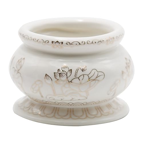 4-Inch White Ceramic Incense Burner