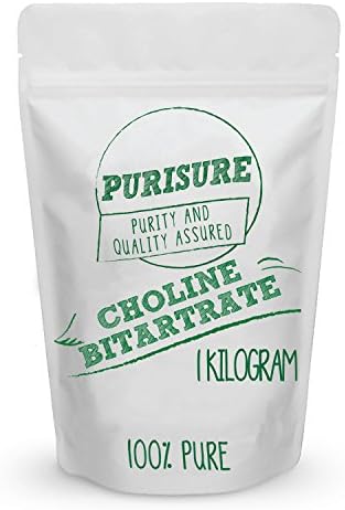 Choline Bitartrate Powder 1kg (2000 Servings), Nootropic, Cognitive Enhancer, Improved Memory and Learning, Mood Support, Promotes Relaxation, Liver Health
