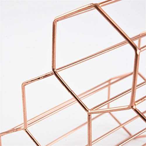 Soporte geométrico para 7 botellas en metal miniatura 5