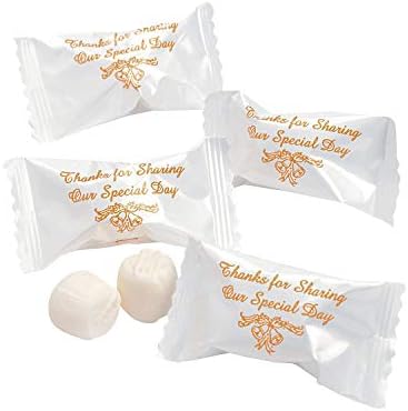 Wedding Thank You Mints - 108 Pieces - Individually Gold Wrapped