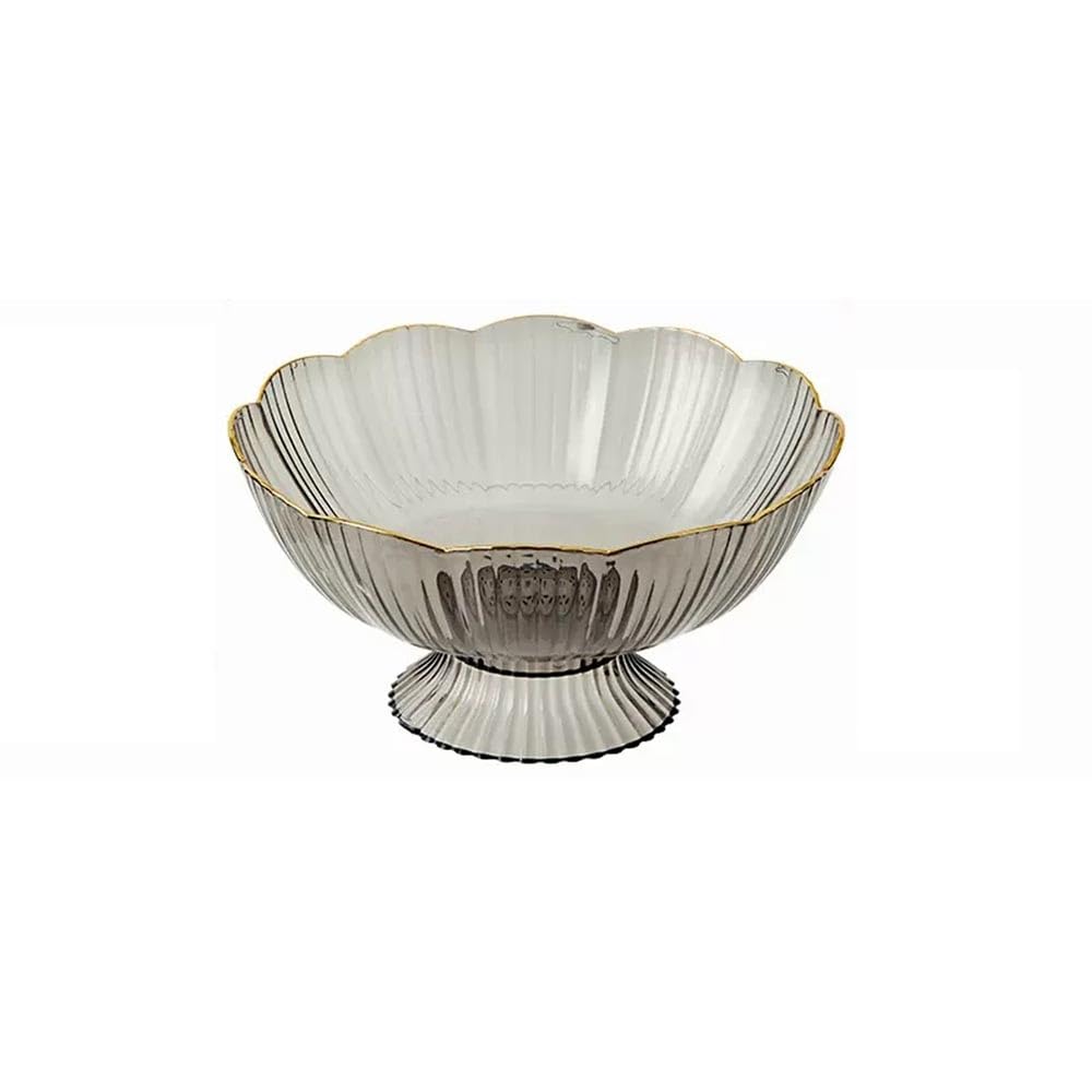 HPTHLY Fruit Plate Fruit Plate Fruit Bowl Tall Decorative Plate Home Snack Plate Snack Plate Candy Plate Fruit Plate Fruit Bowl (Gris)