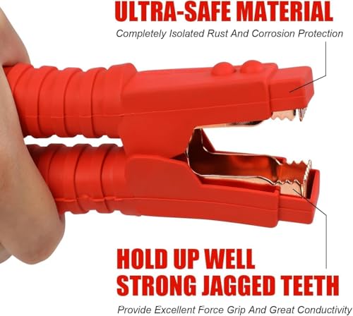 SURPZON Starthilfekabel 2 x 4m 900A Starterkabel Set Überbrückungskabel Batteriekabel KFZ PKW Batterie für 12 Volt/24 Volt mit Überspannungsschutz