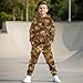 Renewold Fashion Camo Hunting 2 Piece Set Sweatsuits Kids Clothing Outfits Long Sleeve Hoodie Sweatshirts and Sweatpants Boys Tracksuits Activewear for School Sport Casual Holiday Size 8-9 Years