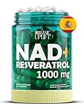 NAD Resveratrol puro 1000 mg, 90 cápsulas liposomales para aumentar el NAD, veganas, sin OGM y sin gluten, complemento alimenticio, suministro para 3 meses.