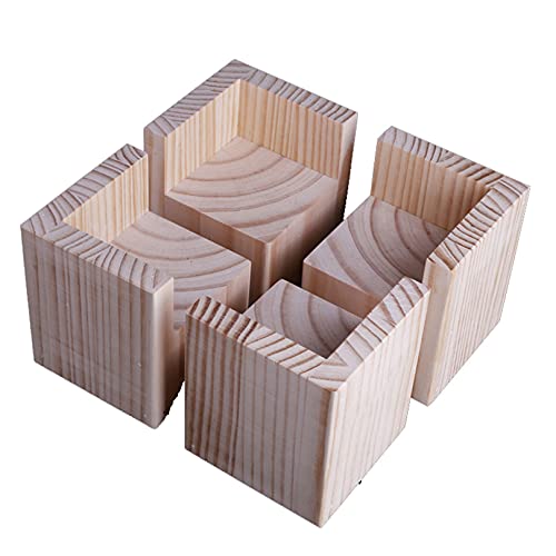 Die Höhe beträgt 5cm Möbelerhöher Betterhöhung Möbelerhöhung Tischerhöher Möbel Risers aus Holz Geeignet für Möbel, Deren Höhe Erhöht Werden muss,Tragende 400-500KG,4 Stück (12x12cm) Cover
