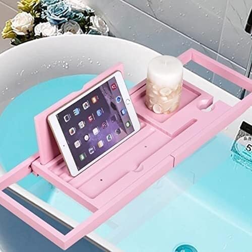 Bathtub Tray, Extendable Bathtub Tray Spa Bathroom Tray Board Bathtub Tablet Organizer Home Storage