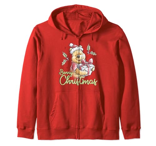 Winnie the Pooh Berry Christmas hoodie Disney fermeture éclair hiver