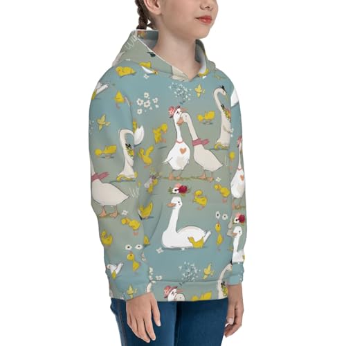 Cute Farm Birds Kids Pullover Hoodies Boys Sweatshirts Girls Athletic Clothes with Pocket3