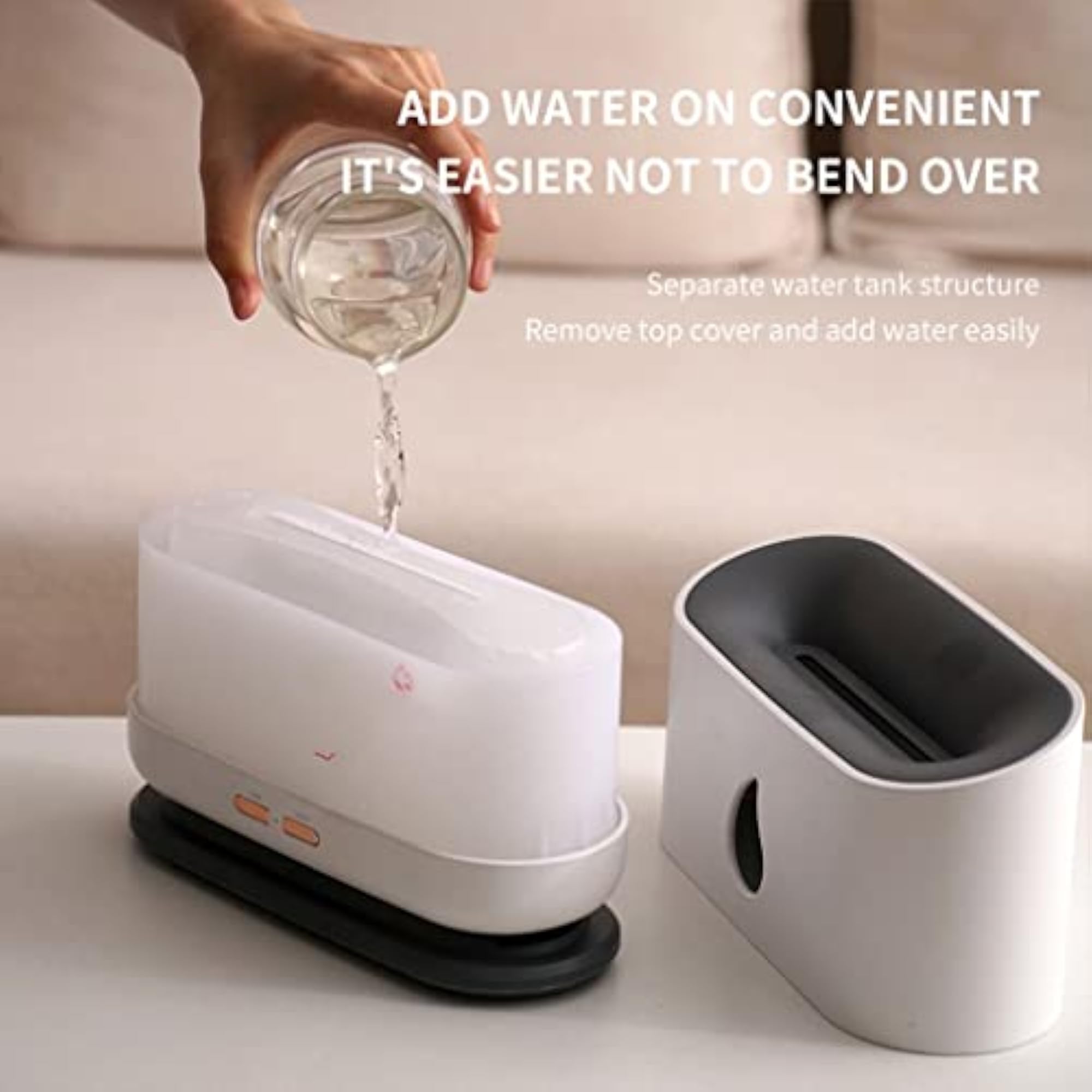 Aromatherapy Essential Diffuser with Flame Light, 200ml
