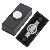 replacements 1pc Doorbell Push Button ABS Wired Connection Convenient Plastic Hard Wiring Black Door Bell Chime Bell Push Press Button Tools