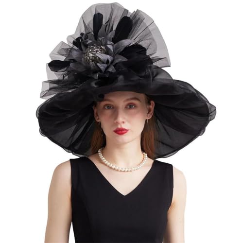 Chapeau d'église de mariée chic en organza pour cocktail et grand mariage