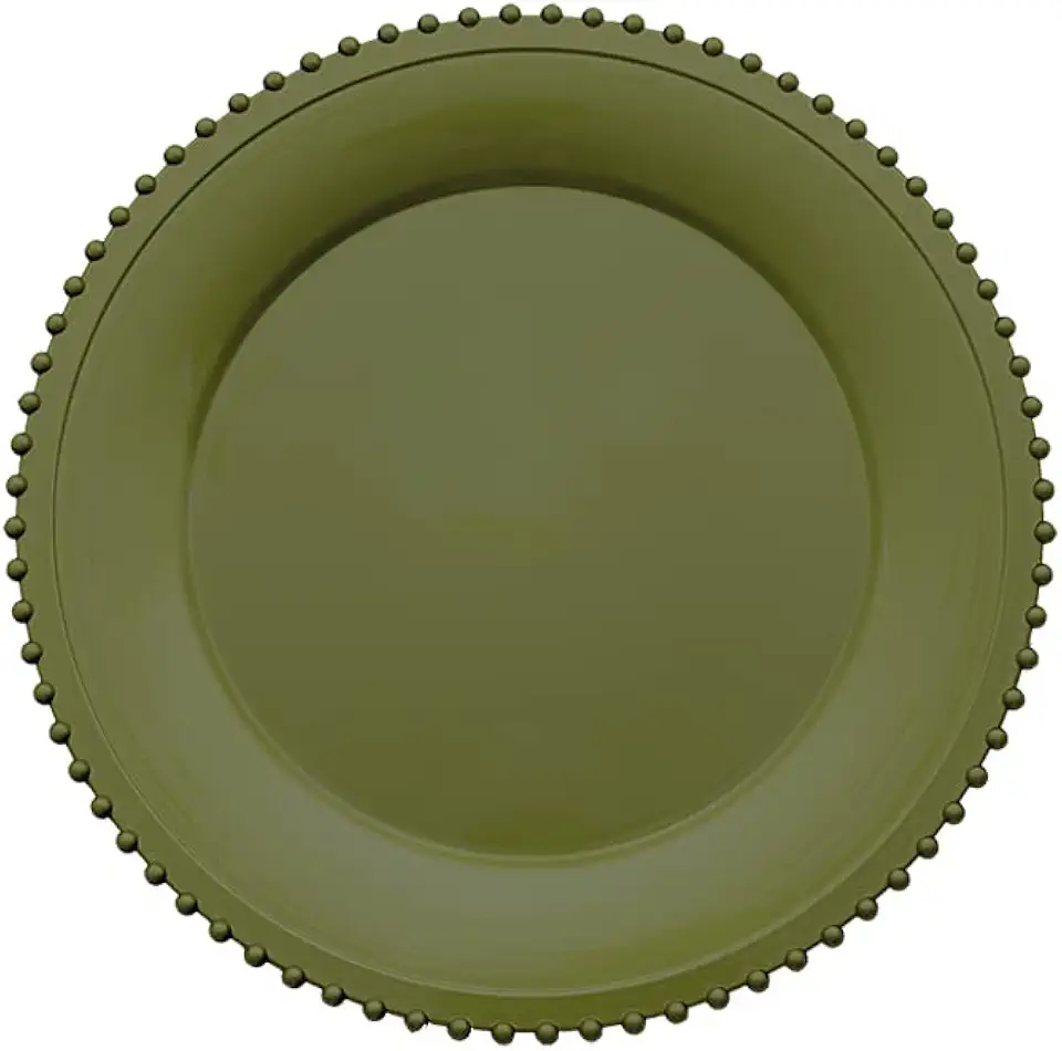 Mimo Style Sousplat Leakead Cor Green - Produzido em Plástico Com Boa Estabilidade Térmica e Excelente Qualidade; Moderno e Versátil, Elegante e Charmoso Ideal Para Mesa Posta em Diversas Ocasiões